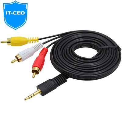 

IT-директор 3.5x18mm RCA аудио-видео AV кабель для Хой Мей H6 / SKYWORTH кассетные Q + / Фильмы Baidu стержень 3S / Bor / Радиосеть STB 2 м V086R