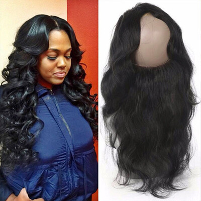 

360 Lace Band Frontal Closure with Baby Hair Pre Plucked 360 Lace Frontal Closure Natural Hairline Peruvian Virgin Hair Body Wave