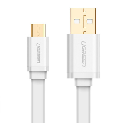 

UGREEN зарядка с линией / линия передачи данных / Micro USB кабель для зарядки 2м Белый - плоская линия