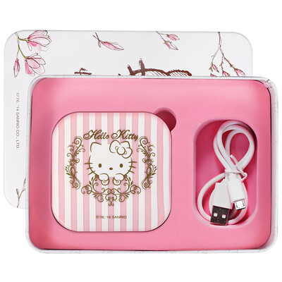 

HELLO KITTY Креативные подарки Портативные светодиодные зарядные устройства Po Косметика День рождения Подарок Женский подарок на День Святого Валентина Компания Преимущества 6000мм Линг Нежное сердце девочки KT1508