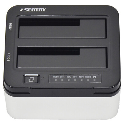 

Мастер Тайский (SEATAY) HDS6220 двойной бородка 2,5 / 3,5 дюйма общей жесткого копирование отсутствует основание сиденья USB3.0 поддержка SATA, SSD жесткие алюминиевый корпус