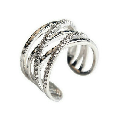 

Yoursfs @ 18K Wihte Gold Plated Zircon Регулируемое кольцо