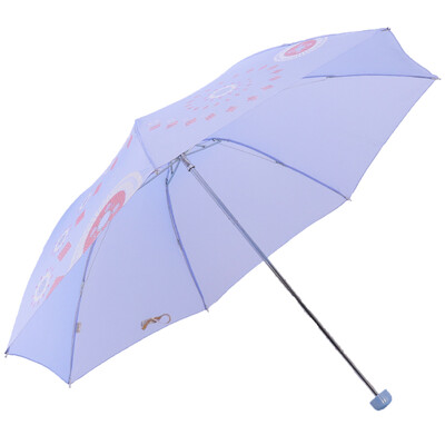 

Paradise umbrella high-density color polyester spinning three fold steel bar steel umbrella sunny umbrella 339S purple blue