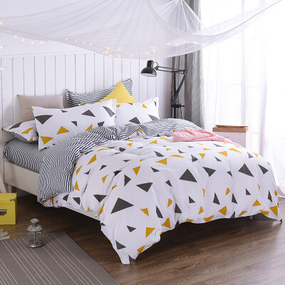 

YINGXIN Cotton printed modern pattern duvet cover with Zipper Closure1 pc twin size 155 215cm100 Cotton 200 TC