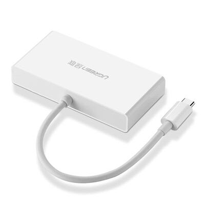 

Зеленый связанный преобразователь типа C HDMI Apple MacBook расширение адаптер линии передачи данных разветвитель USB3.0 HUB USB-концентратор-C компьютер, подключенный к проектору TV 40374