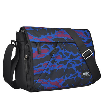 

Mi Xi mixi shoulder bag male sports leisure Messenger bag men fashion multi-functional cover double button men&39s messenger bag bag male wave cloth camouflage blue 14 inch M5177