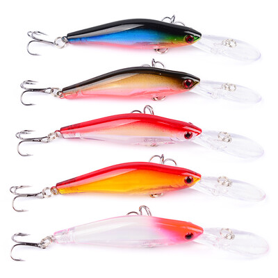 

1PC Fishing Lure 5 Colors Plastic Bassbaits 9.5cm-3.74"/6.91g-0.24oz Artificial Hard Lure 6# High Carbon Steel Hook Fishing bait