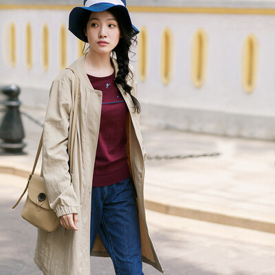 

Yeman (INMAN) 2017 autumn new windbreaker embroidery wild long paragraph jacket female 1873061056 shallow card of its S