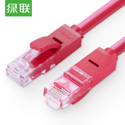 

Green Alliance (UGREEN) Six types of network cable Cat6 eight core twisted pair Gigabit network cable computer network jumper finished cable 10 meters red 11215