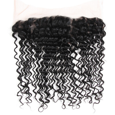 

Brazilian Virgin Hair Deep Full Lace Frontal 13x4 Ear To Ear Lace Frontal 1pc lot brazilian Deep Hair Frontal Closur