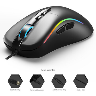

ACGAM G502 светодиодное освещение Avgo3050 4000dpi Проводная мышь Gaming