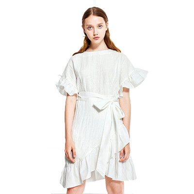 

UR Ladies &39Women&39 s Buckle Lapel Dress X - Type Dress YL18S7EE2000 White
