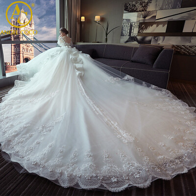 

High Quality New Fashion Lace Wite Princess Wedding Dresses Sexy Wedding Gowns Bridal Bride Dresses Weeding Dress Custom Size