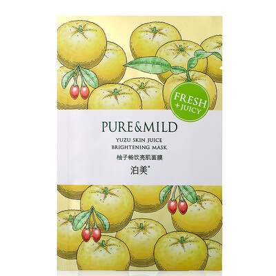 

PURE&MILD yuzu skin juice brightening mask 20ml × 1 hydrating&brightening