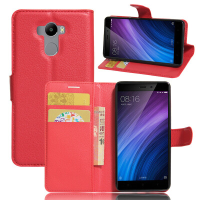 

GANGXUN Xiaomi Redmi 4 Case High Quality PU Leather Flip Cover Kickstand Anti-shock Wallet Case for Xiaomi Redmi 4 Standard