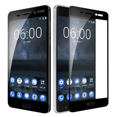 

[2] Длинный нагруженных пассажир Nokia стали 6 пленка Nokia6 защита мобильного телефона фильм полноэкранной крышки стеклянной пленка HD экрана фольга (черная)