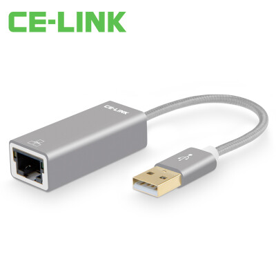 

CE-LINK USB2.0 кабель 100M без карточного привода 100M Ethernet-адаптер USB для RJ45 Mac ноутбук плоская панель внешняя карта алюминиевый сплав пространство серый A1997