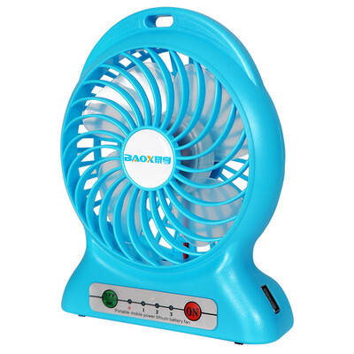 

Enjoy BX-F805 Mini Portable USB Charger Small Fan Blue Sauer waist desktop small fan