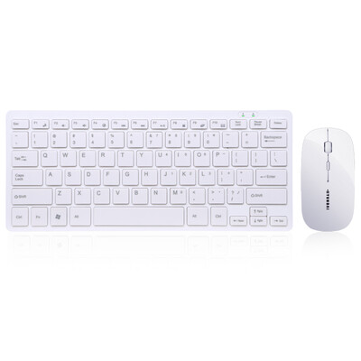 

Современный (HYUNDAI) HY-MK245W шоколада кнопки ноутбук совместим плоский TV Box 2.4G беспроводная клавиатура и мышь набор белой