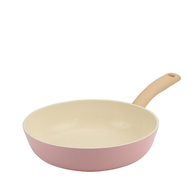 

Neoflam Korea imported ceramic pan non-stick pan frying pan steak pot omelet pot pancake pot induction cooker open flame general use EK-RT-F24I pink 24CM