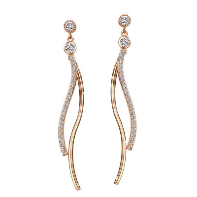 

Yoursfs@ Piercing Earrings Ear Line Female Fashion Jewelry Wavy Long Dangle Earring For Women