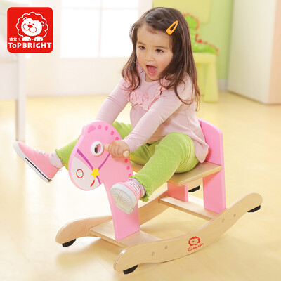 

Topbright 235-degree Shake Horse Wooden Girl Child Toy Baby Trojan Child Gift
