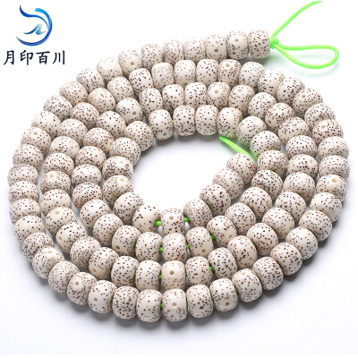 

Moon India Sea high-density Shun white star on the Buddha Bodhi 108 Buddha beads hand string men and women prime string string mouth bracelet bucket beads 7 * 9mm
