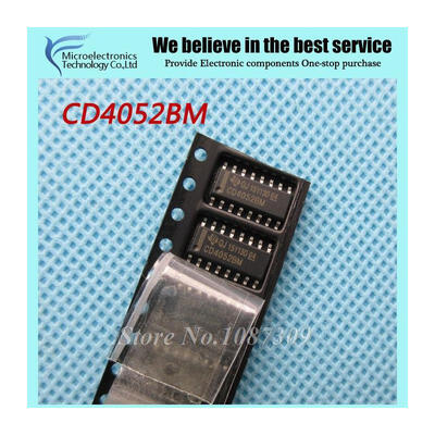 

10pcs free shipping CD4052BM CD4052 HEF4052BT HEF4052 SOP-16 Multiplexer Switch ICs S Diff 4-Ch Ana Multipl/Demltplxr