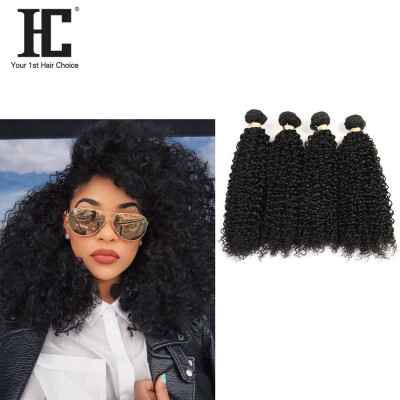 

7A HC Hair Malaysia Kinky Curly Hair 100% Kinky Curly Weave Human Hair 4Pcs / Lot Необработанные малайзийские кудрявые кудрявые волосы Virgin