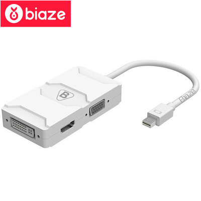 

BIAZE Mini DP очередь VGA / HDMI / DVI тройной конвертер Displayport мини молнии внешний интерфейс адаптер дисплея MacBook ZH8-2K