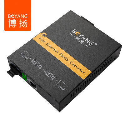 

Bo Yang LCSCFC 1100S Carrier Grade SC Single-mode dual-mode single-mode dual-core fiber optic transceivers Photoelectric converter A built-in power supply