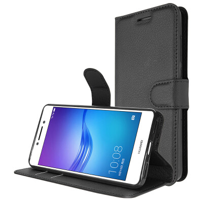 

KOOLIFE Play 6A Mobile Shell Protect Leather Case Flip Leather Case Drop Vest Card Holder Soft Case for Huawei glory play 6a Cool Series - Black