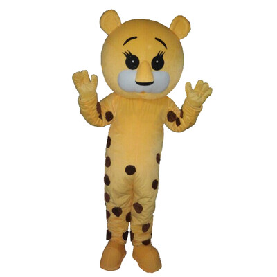 

Yellow Spotted Tiger Mascot Costumes Cartoon Character Adult Sz 100 Real Picture
