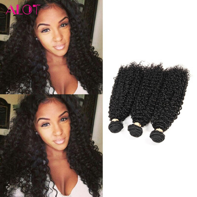 

Malaysian Curly Hair Weave 3 Bundles With Closure 7A Peruvian Kinky Curly Virgin Hair Alot Hair Store Hair Products Human Hair