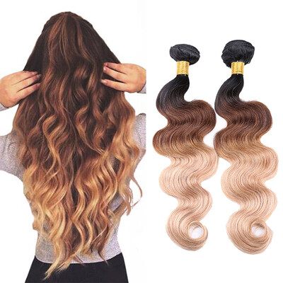 

Ombre Indian Virgin Hair Body Wave 12-24 Mink Indian Virgin Hair Body Wave 4 Bundles Ombre Indian Hair Weave Bundles