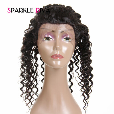

Pre Plucked 360 Lace Frontal Closure Deep Wave 100 Brazilian Remy Human Hair With Baby Hair Natural Hairline