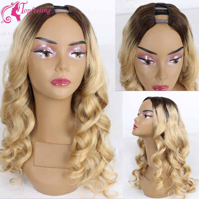 

8A Brazilian Virgin Hair 427 U Part Wig Body Wave U Shape14 Queen Hair Products For Black White Women Ombre Blonde Lace Wig