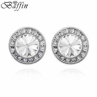 

BAFFIN Кристаллы из SWAROVSKI Круглые Кристаллические Серьги для Женского Любви Пирсинг Ювелирные изделия Рождественский Подарок