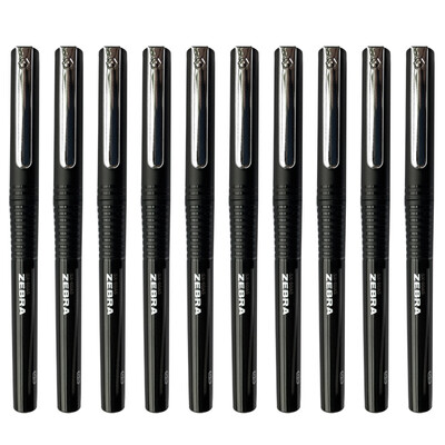 

Zebra brand ZEBRA C-JB1-CN silver snake straight-type signature pen pen 05mm black 10 loaded