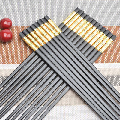 

US kitchen maxcook chopsticks alloy chopsticks 10 double home family hotel home chopsticks Zuofu series MCPJ513