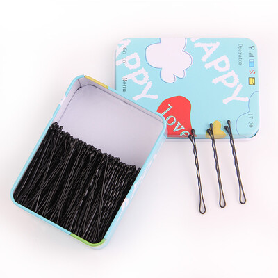 

Excellent UPLUS black wave plate made a word clip 180 iron box loaded U-shaped steel clip folder Liu Hai folder small black folder invisible folder