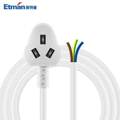 

Intermaner 5 m 10A three-wire plug with cable multi-purpose household industrial copper wire power extension cord 3 feet power extension cord 5M