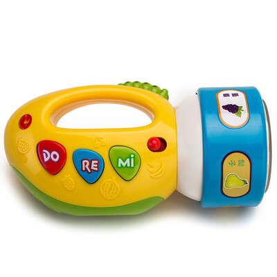

Hao Yuan baby baby toys enlightenment puzzle multi-functional music glowing toddler toys flashlight