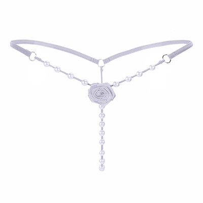 

Beading Sexy Panties Thong Women Underwear Low Waist G String Underpants With Flower