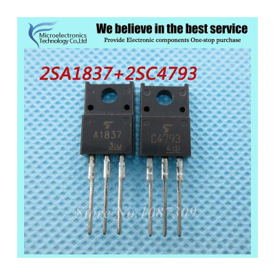 

10pcs free shipping A1837 C4793 2SA1837 2SC4793 (5PCS* A1837+5PCS* C4793 ) TO-220F stereo pair tube new original