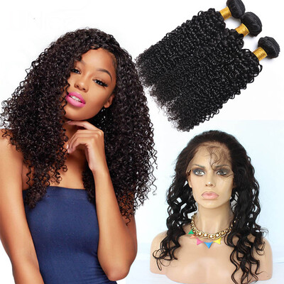 

360 Lace Frontal With Bundles Brazilian Virgin Hair With Frontal Closure Bundles Deep Wave Curly Weave Human Hair With Frontal