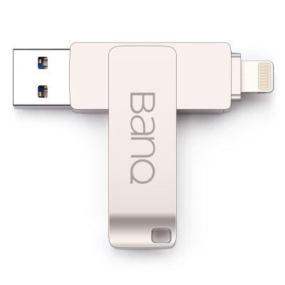 

banq A50 Apple мобильный телефон U диск 128GB Apple официальный MFI санкционированная сертификация iPhone / iPad двойной интерфейс USB3.0 мобильный телефон с двойным использованием U диск Plus версия жемчужное серебро