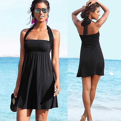 

Hot Multy way Feminine Cover Removable Padding Convertible Plus size Women Beach Dress .M.L.XL