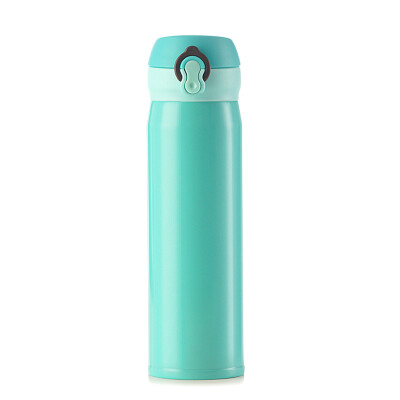 

Jingdong Supermarket excellent Amoy off stainless steel double insulation cup office sports outdoor travel water bottle readily cup 500ml blue-green