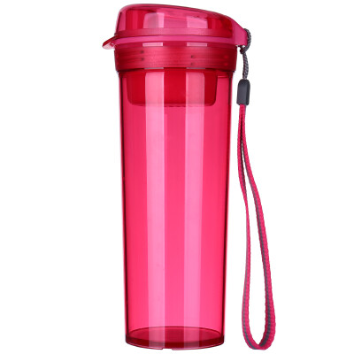 

Jingdong Supermarket] Tupperware (Tupperware) crystal color tea rhyme heart plastic with tea leakage student movement leak-proof portable water cup with carry rope 400ml vitality powder